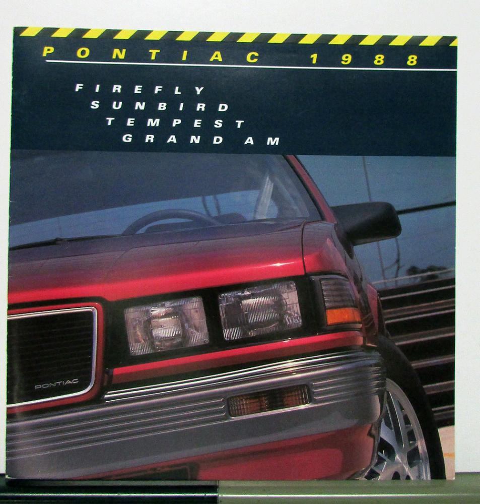 1988 Pontiac FL Brochure w/Firebird/ Fiero/Grand AM + 