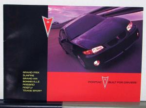 1998 Pontiac Grand Prix AM Sunfire Bonneville Firebird Firefly Canadian Brochure