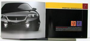 2001 Pontiac Bonneville Canadian Sales Brochure