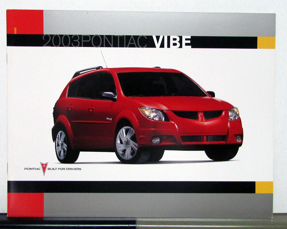 2003 Pontiac Vibe Canadian Sales Brochure