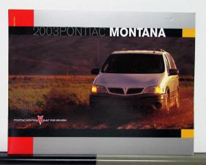 2003 Pontiac Montana Canadian Sales Brochure