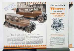 1930 Whippet Four Six Canadian Sales Brochure & Specifications