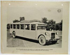 1927-1928 ACF Parlor Coach Bus with Full Standing Head Room Photo Sheet