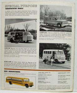 1963 Chevrolet Trucks Models for School Transportation Bus Sales Brochure