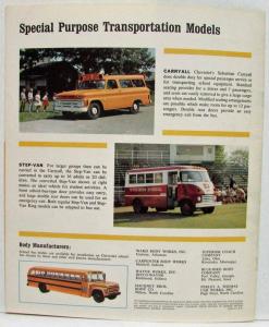 1964 Chevrolet Trucks Models for School Transportation Bus Sales Brochure