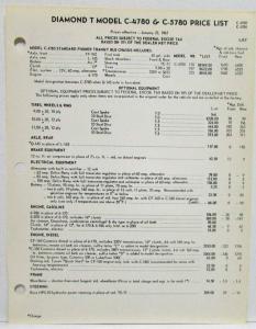 1967 Diamond T Pusher Transit Bus Series Spec Sheet and Price List