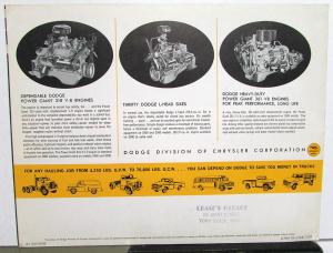 1960 Dodge Truck School Bus Chassis S400 S500 S600 Sales Folder Original