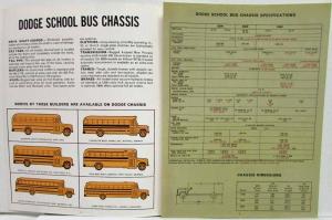 1968 Dodge Trucks School Bus Chassis Sales Folder