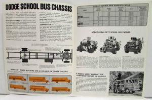 1970 Dodge Trucks School Bus Chassis Sales Folder