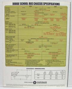 1970 Dodge Trucks School Bus Chassis Sales Folder