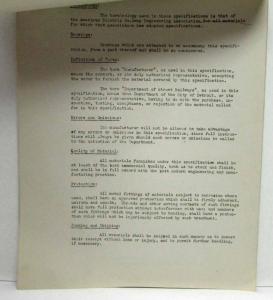 1926 Proposal Detroit Dept of Street Railways Specs for Double Deck Coach Bus