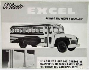 1954 Excel Bus Body Sales Sheet - Spanish Text