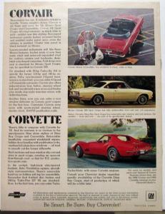 1968 Chevrolet Full Line Sales Brochure  SS 396 Malibu 300 Camaro Corvette Nova