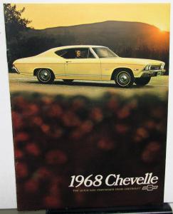 1968 Chevy Chevelle SS 396 Malibu Concours 300 Deluxe & Coupe Sales Brochure R1