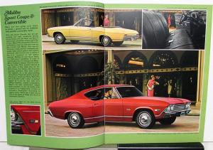 1968 Chevy Chevelle SS 396 Malibu Concours 300 Deluxe & Coupe Sales Brochure R1