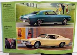 1968 Chevy Chevelle SS 396 Malibu Concours 300 Deluxe & Coupe Sales Brochure R1