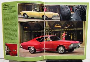 1968 Chevy Chevelle SS 396 Malibu Concours 300 Deluxe Coupe Sales Brochure Orig