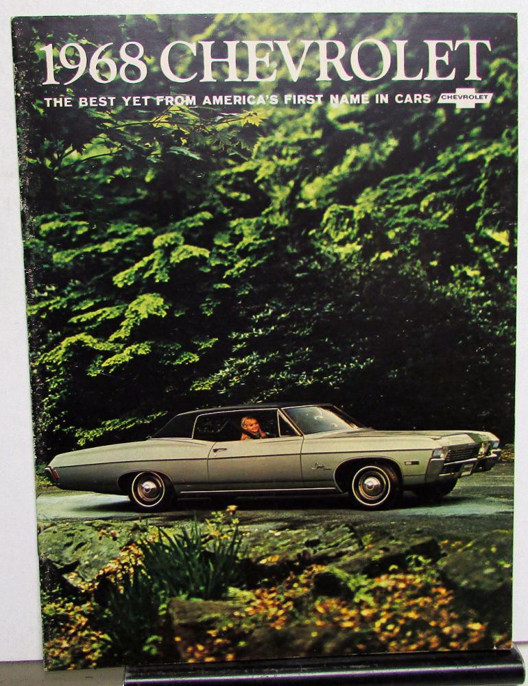 1968 Chevrolet Impala Caprice Bel Air Biscayne Sales Brochure Original