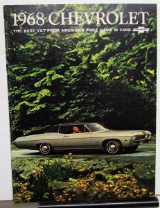 1968 Chevrolet Impala Caprice Bel Air Biscayne Sales Brochure Original