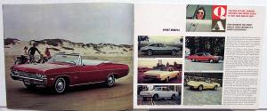 1968 Chevrolet Full Line Q&A Luxury Sport Sedans Wagons Sales Brochure Original