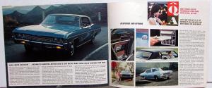 1968 Chevrolet Full Line Q&A Luxury Sport Sedans Wagons Sales Brochure Original