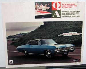 1968 Chevrolet Full Line Q&A Luxury Sport Sedans Wagons Sales Brochure Original