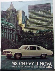 1968 Chevrolet Chevy II Nova & SS Color Sales Brochure Original