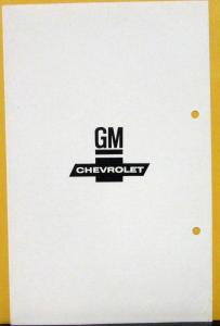 1969 Chevrolet Special SPANISH Text Sales Folder Original