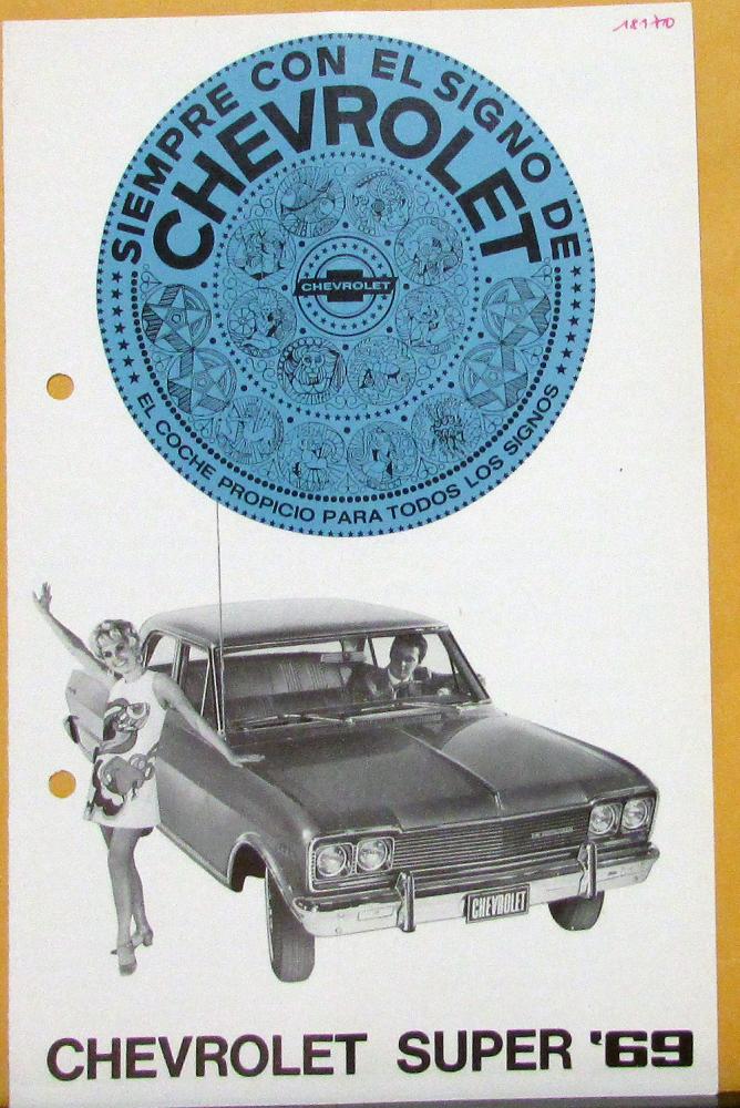 1969 Chevrolet Super SPANISH Text Sales Folder Original