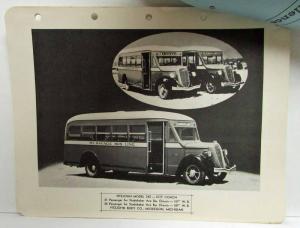 1936 FitzJohn Model 35Z Streamlined City Bus Bodies Sales Brochure-B&W Pictures