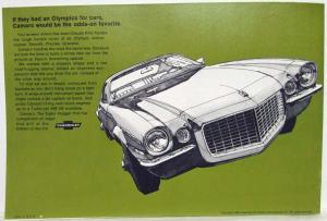 1969 1970 Chevrolet Camaro Skiing With Jean Claude Killy Sales Folder Original