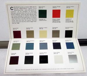 1969 Chevrolet Color Paint Chip Sales Folder Camaro Chevelle Corvette Nova NOS