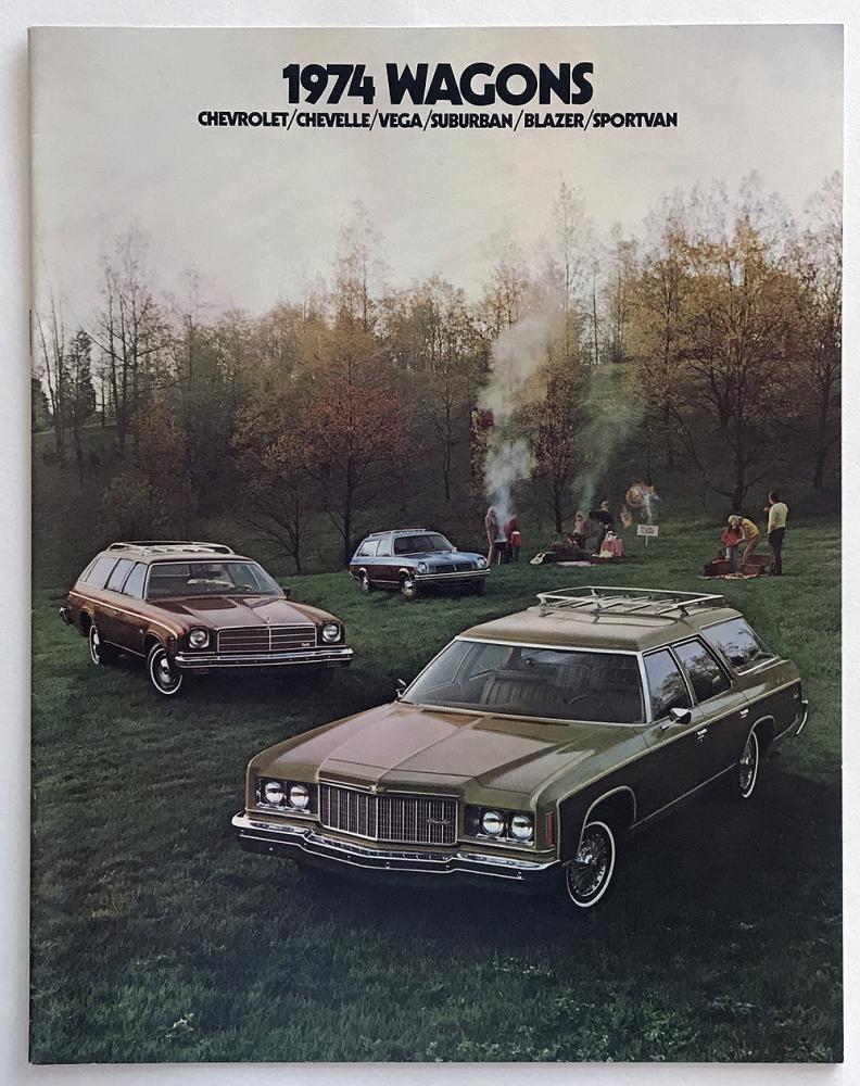 1974 Chevrolet Wagons Chevelle Vega Suburban Blazer Sportvan Canadian Brochure