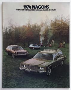 1974 Chevrolet Wagons Chevelle Vega Suburban Blazer Sportvan Canadian Brochure