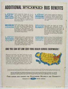 1963 Ford Trucks School Bus Chassis B-500 B-600 B-700 B-750 Sales Brochure