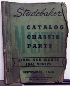 1941 Studebaker Dealer Master Chassis Parts Catalog Book Sixes & Eights Original