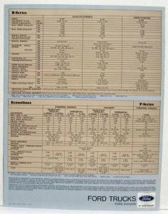 1978 Ford School Bus Parcel Delivery Van B & P Series Chassis Truck Sales Folder