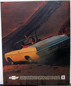 1969 Chevrolet Caprice Impala SS 427 Belair Biscayne Color Sales Brochure Orig