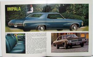 1969 Chevrolet Caprice Impala SS 427 Belair Biscayne Color Sales Brochure Orig