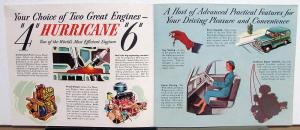 1954 Willys DeLuxe Station Wagon 4 or 6 Hurricane Engine Brochure Jeep Overland