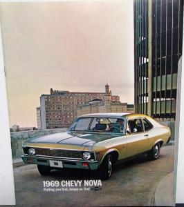 1969 Chevrolet Nova Coupe Sedan SS Color Sales Brochure Original