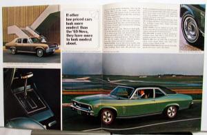 1969 Chevrolet Nova Coupe Sedan SS Color Sales Brochure Original