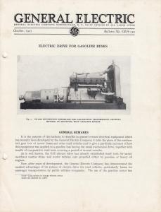 1925 GE Bulletin Electric Drive for Gasoline Buses - October