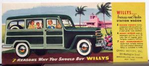 1954 Willys Station Wagon Overland Sale Leaflet RARE UNIQUE Vehicle CutOut Cover
