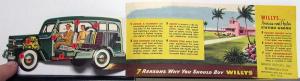 1954 Willys Station Wagon Overland Sale Leaflet RARE UNIQUE Vehicle CutOut Cover