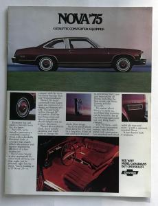 1975 Chevrolet Nova Hatchback Coupe Sedan Canadian Catalytic Converter Brochure