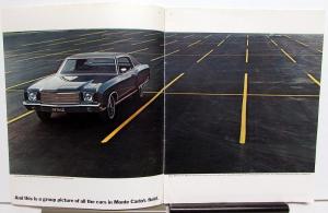 1970 Chevrolet Monte Carlo Color Sales Brochure Original D78774