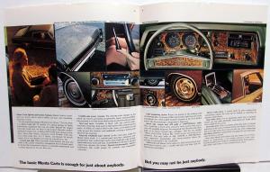 1970 Chevrolet Monte Carlo Color Sales Brochure Original D78774