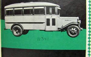 1934 GMC Trucks T-18A 18B 23A 23B Bus Chassis Sales Folder Greentone