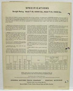 1934 GMC Trucks T-18A 18B 23A 23B Bus Chassis Sales Folder Greentone